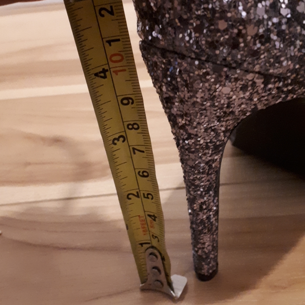 High heels glitter boots